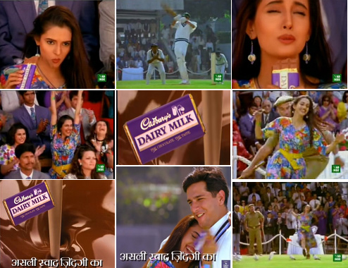 Cadbury Dairy Milk ad by Piyush Pandey showing woman dancing on cricket field – iconic Indian advertising moment celebrating emotion and everyday joy.