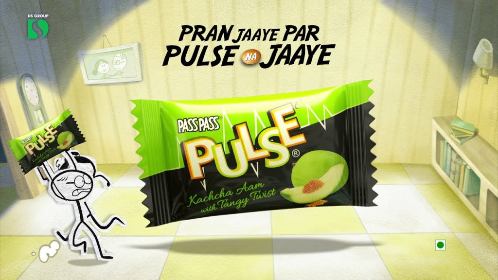 Pulse Candy advertisement with the tagline “Pran Jaaye Par Pulse Na Jaaye,” created under Piyush Pandey’s direction, using curiosity-driven marketing to turn a candy into a nationwide craze.