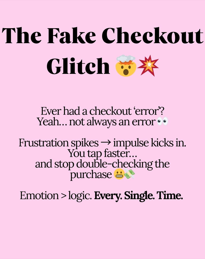 fake checkout glitch
