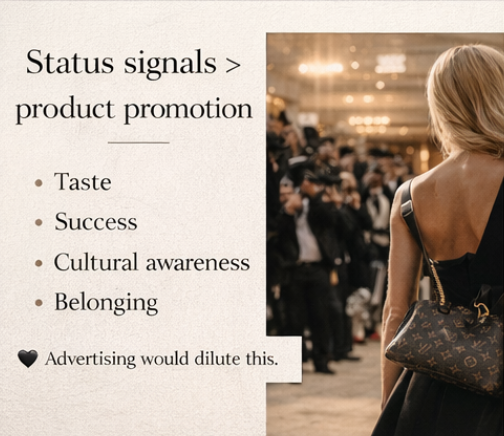 Status signals > product promotions