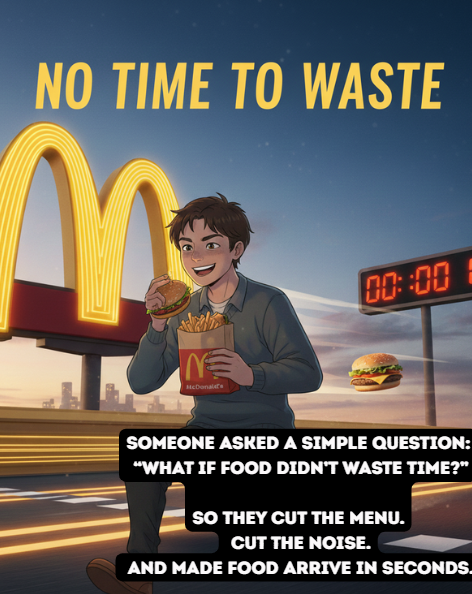 didnt wanna waste time on food